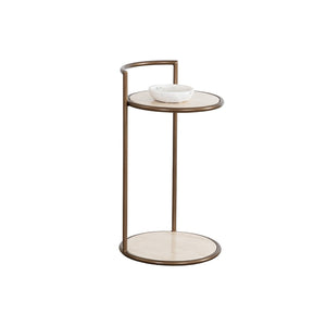 Parga End Table  Rustic Bronze