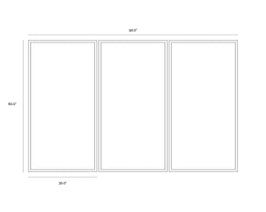 The Path (Set Of 3)  30" X 60"  Gold Floater Frame