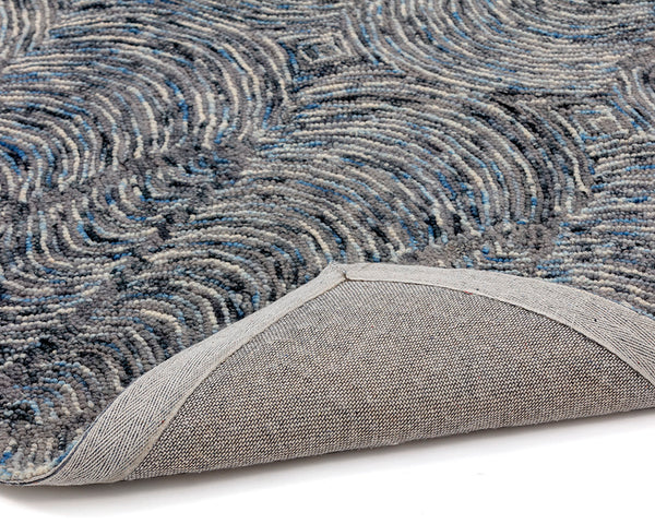 Corfu Handtufted Rug  Blue / Charcoal  8' X 10'