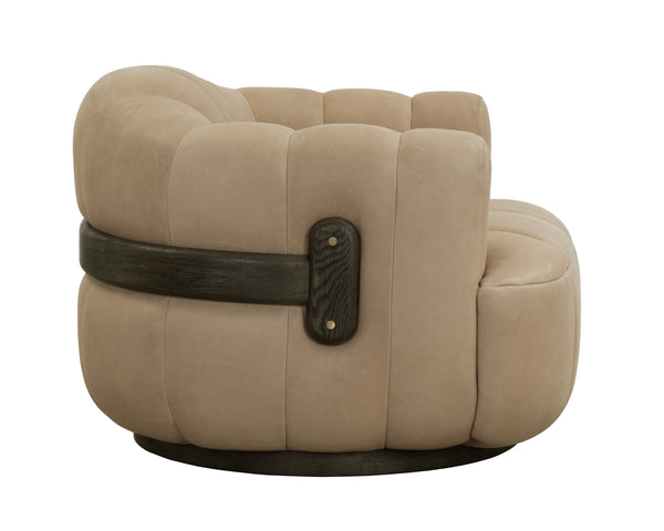 Tadeo Swivel Armchair  Dark Brown
