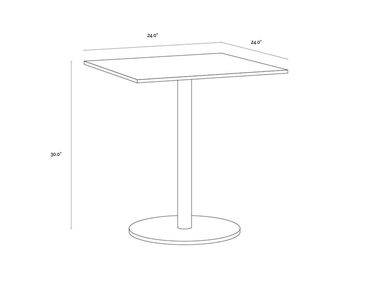 Enco Bistro Table Square - 24"W