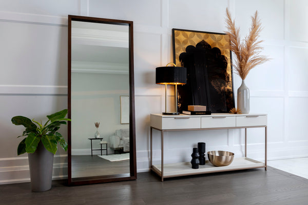 Rebel Console Table With Drawers  Champagne Gold