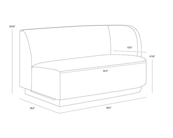 Jaclyn Modular Right Armchair