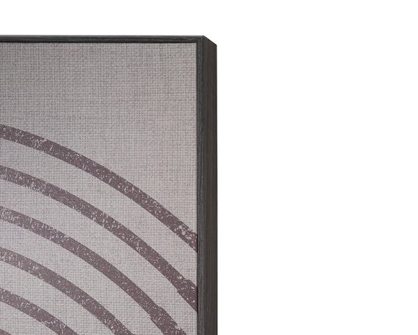 Vinyl Dreams (Set Of 2)  48" X 48"  Distressed Brown Floater Frame