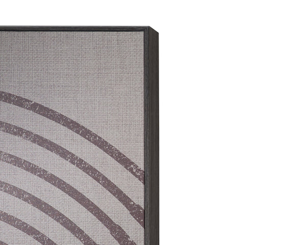 Vinyl Dreams (Set Of 2)  48" X 48"  Distressed Brown Floater Frame