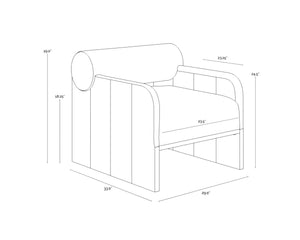 Coburn Lounge Chair  Dark Brown