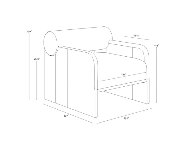 Coburn Lounge Chair  Dark Brown