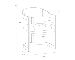 Beaumont Dining Armchair  Antique Brass