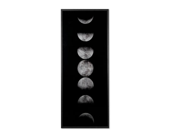 Moon Phases  72" X 30"  Charcoal Frame