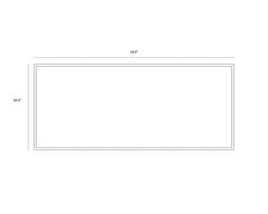 Frequency  72" X 30"  Silver Floater Frame