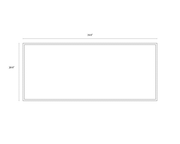 Frequency  72" X 30"  Silver Floater Frame