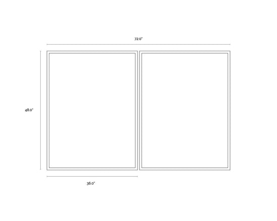 Lakeside Views (Set Of 2)  36" X 48"  Black Floater Frame