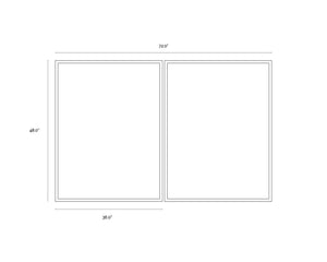 Lakeside Views (Set Of 2)  36" X 48"  Black Floater Frame