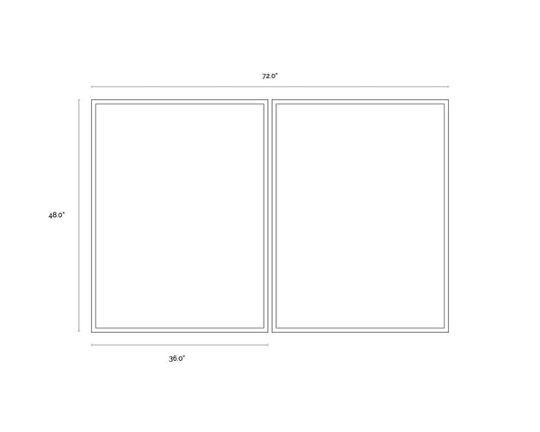 Lakeside Views (Set Of 2)  36" X 48"  Black Floater Frame