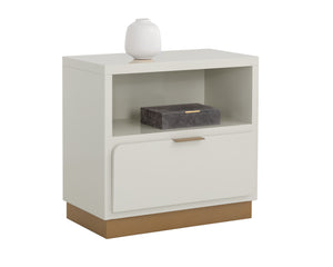 Jenkins Nightstand High Gloss Cream