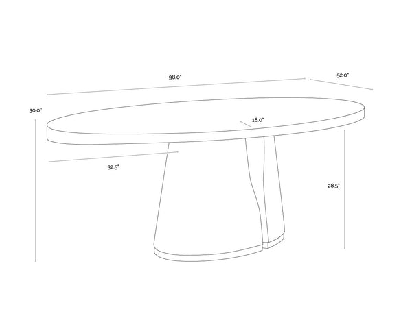 Tasmin Dining Table - 98"