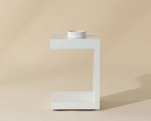 Bachelor End Table High Gloss White