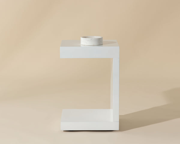 Bachelor End Table High Gloss White