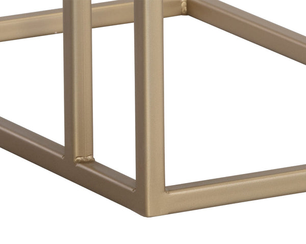 Arden C Shaped Side Table  Gold