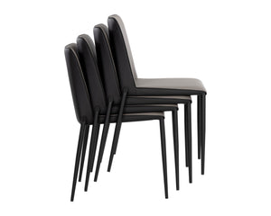 Renee Stackable Dining Chair  Black  | Set of 2