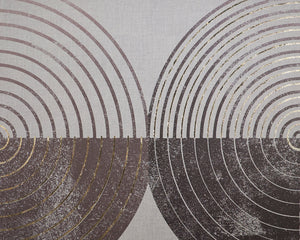 Vinyl Dreams (Set Of 2)  48" X 48"  Distressed Brown Floater Frame