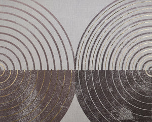 Vinyl Dreams (Set Of 2)  48" X 48"  Distressed Brown Floater Frame