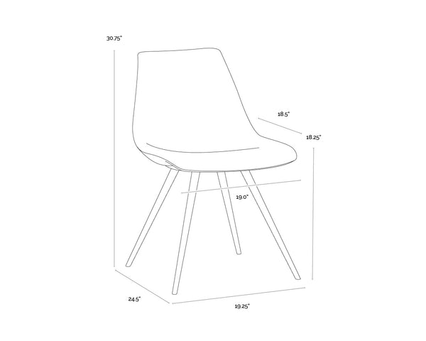 Lipa Dining Chair  Black