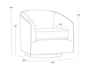 Hazel Swivel Lounge Chair  Gold