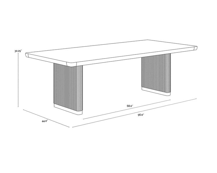 Kalla Dining Table Rectangular - 96"W