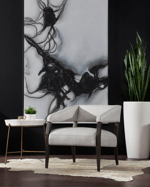 Smoke Screen  72" X 48"  Black Floater Frame