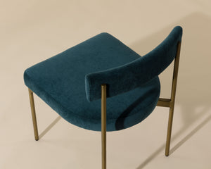 Seneca Dining Chair  Antique Brass  | Set of 2