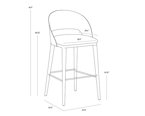 Dezirae Barstool  Black