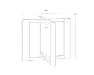 Rejane Dining Table Base  Gold