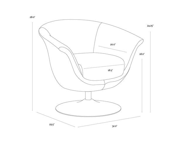Carine Swivel Lounge Chair