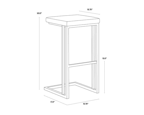 Boone Barstool  Grey  | Set of 2