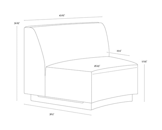 Jaclyn Modular Armless Chair