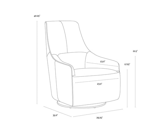 Carmine Swivel Lounge Chair