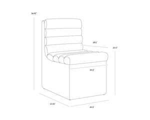Norm Wheeled Dining Chair