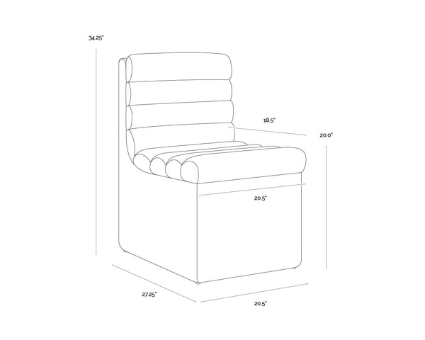 Norm Wheeled Dining Chair