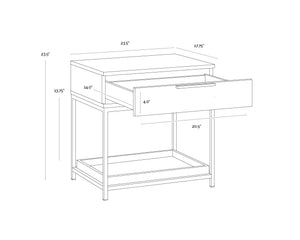 Rebel Nightstand Small  Black