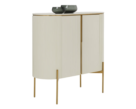 Paloma Bar Cabinet High Gloss Cream