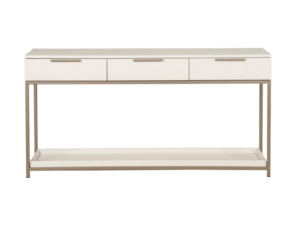 Rebel Console Table With Drawers  Champagne Gold