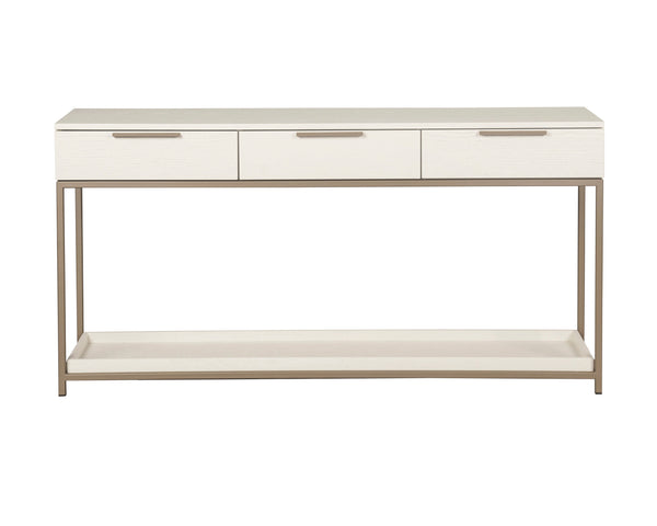Rebel Console Table With Drawers  Champagne Gold
