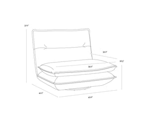 Colson Swivel Armless Chair