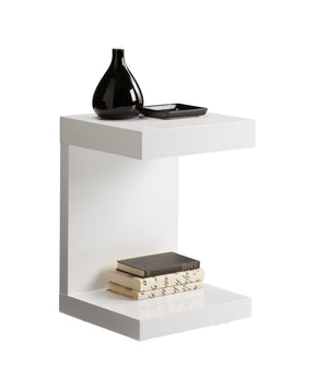 Bachelor End Table High Gloss White