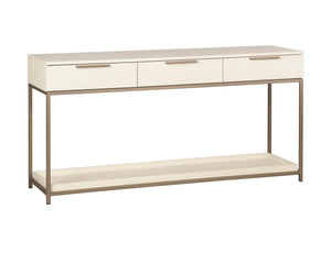 Rebel Console Table With Drawers  Champagne Gold
