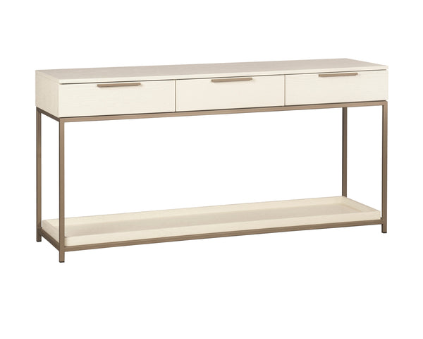 Rebel Console Table With Drawers  Champagne Gold