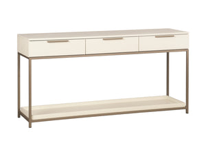 Rebel Console Table With Drawers  Champagne Gold