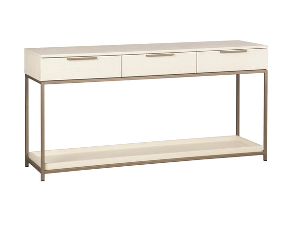 Rebel Console Table With Drawers  Champagne Gold