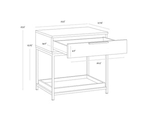 Rebel Nightstand Small  Gold